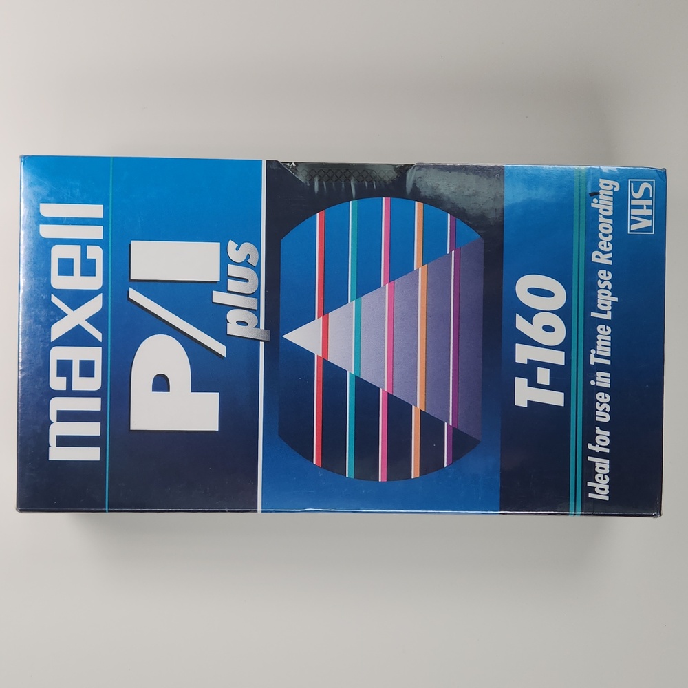 FACTORY SEALED MAXELL P/I PLUS T-160 VHS, 8 Hours in EP mode!